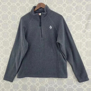 Clique  Mock neck Pullover Men's Fleece Sweatshirt M Gray